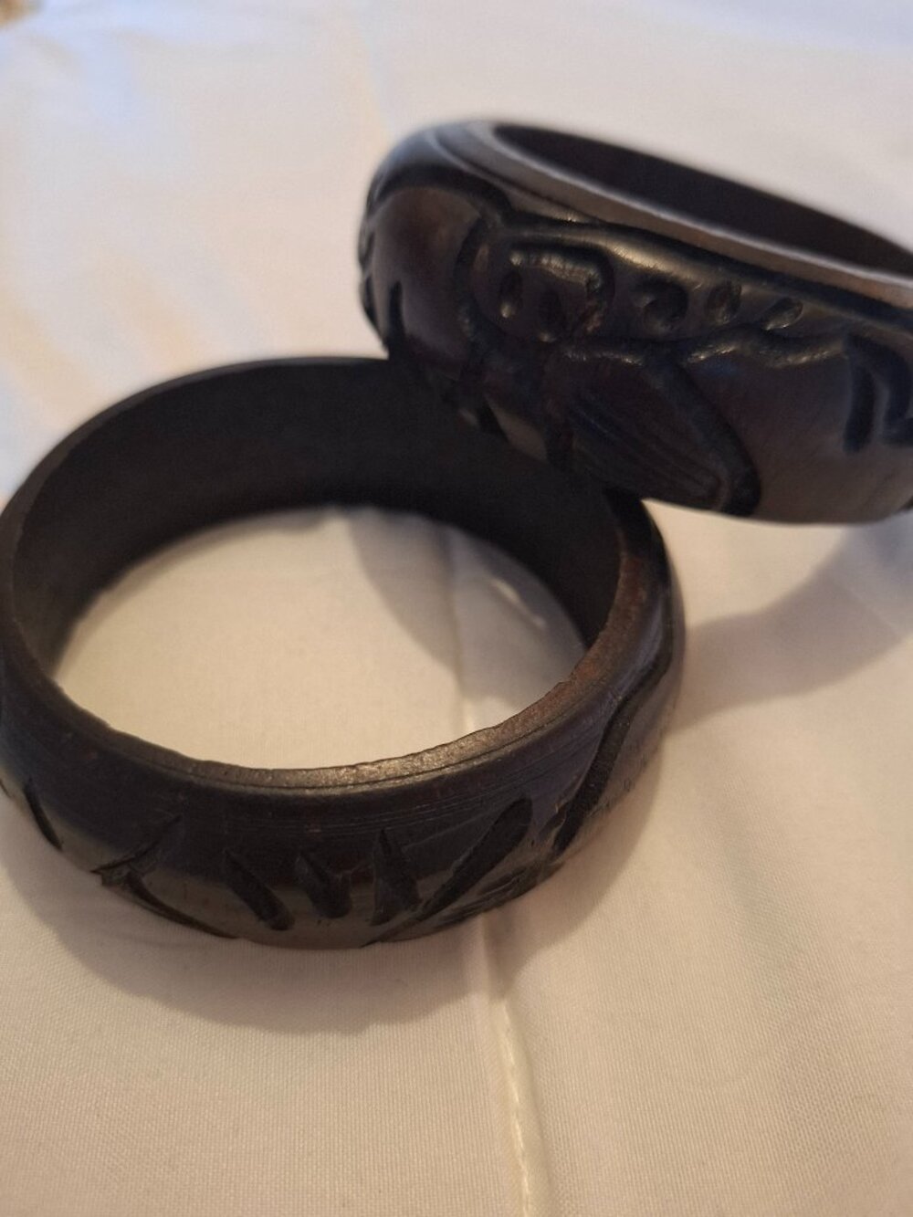 Handcrafted West African Wooden Bracelets (Set of 2)